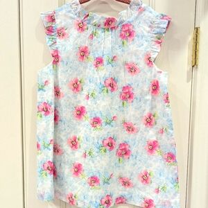 New NWT Janie and Jack blue and pink floral top size 10